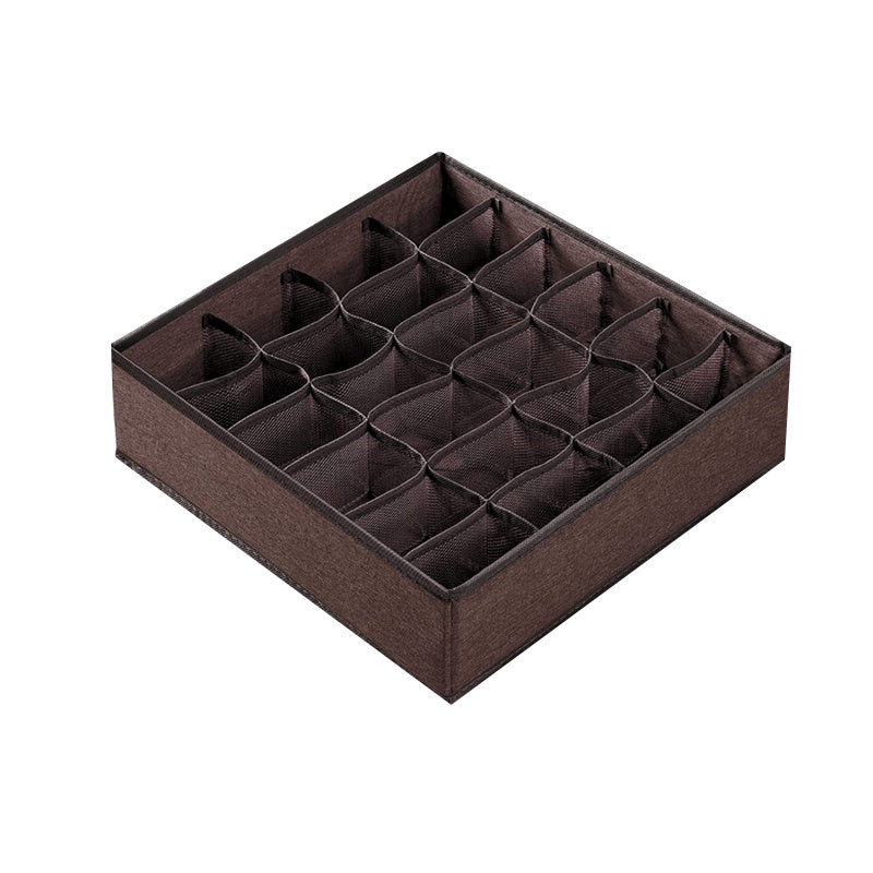 Caja de almacenamiento de ropa interior de tela con 24 compartimentos para calcetines y corbatas