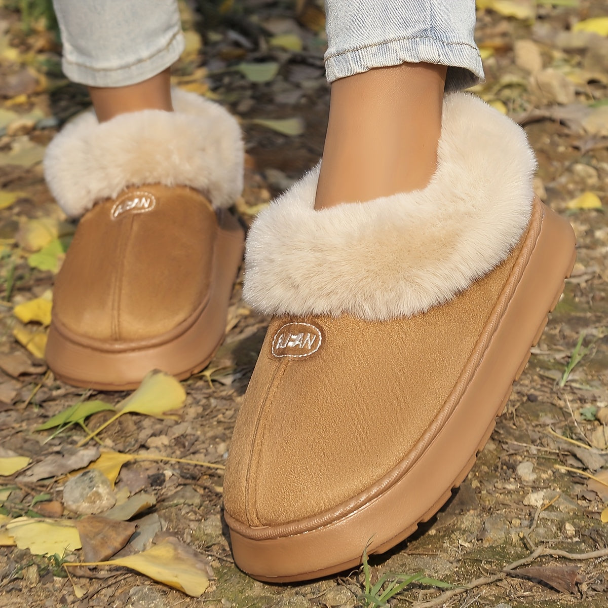 Unisex Winter Short Boots Thick Sole Anti-slip Warm Cold-proof Indoor Outdoor