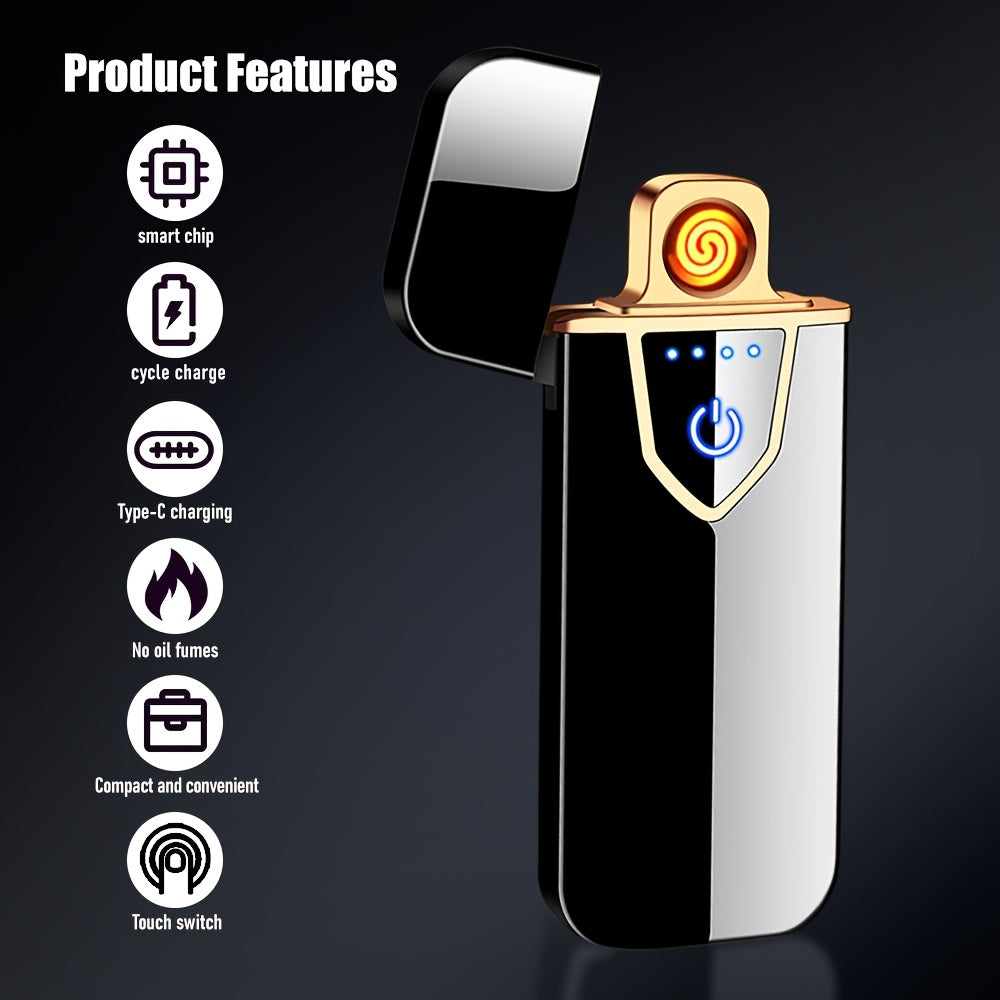 Outdoor Reusable USB Rechargeable Arc Lighter Windproof Igniter