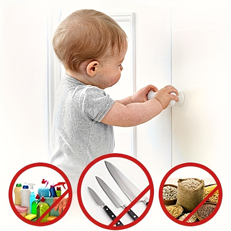 Child Safety Cabinet Locks Set 4pcs with Strong Adhesive Easy Installation for Cabinets and Drawers