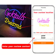 Personalized Neon Sign Nightlight for Bars Clubs Hotels and Events