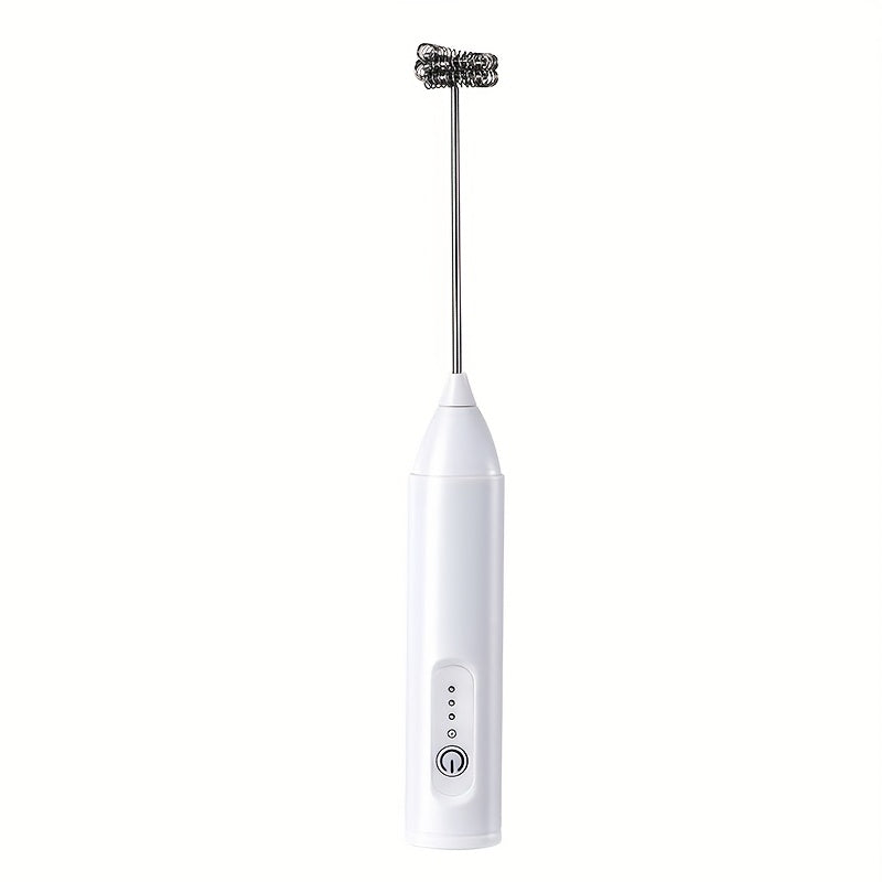 Mini Electric Milk Frother Stainless Steel USB Rechargeable 3 Speeds