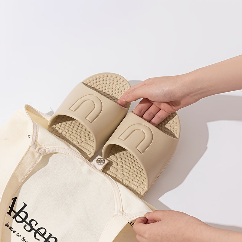 Unisex EVA Massage Slippers Foldable Non-Slip Indoor Bathroom Slides