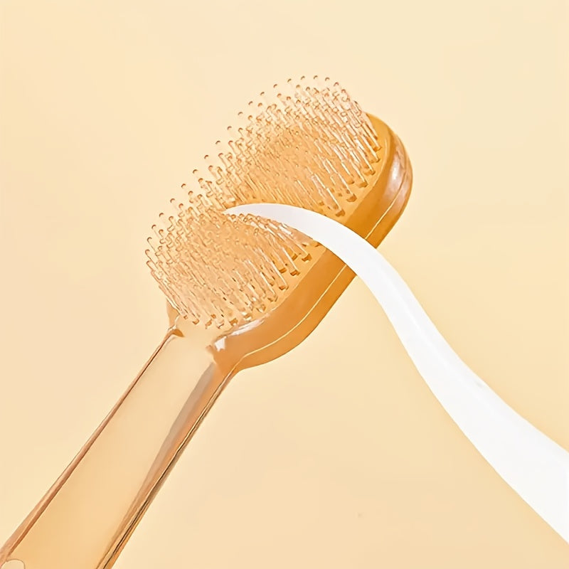 Kids Oral Care Set with Silicone Toothbrush Tongue Cleaner Teething Toy and Storage Box BPA-Free Non-Toxic Blue Yellow