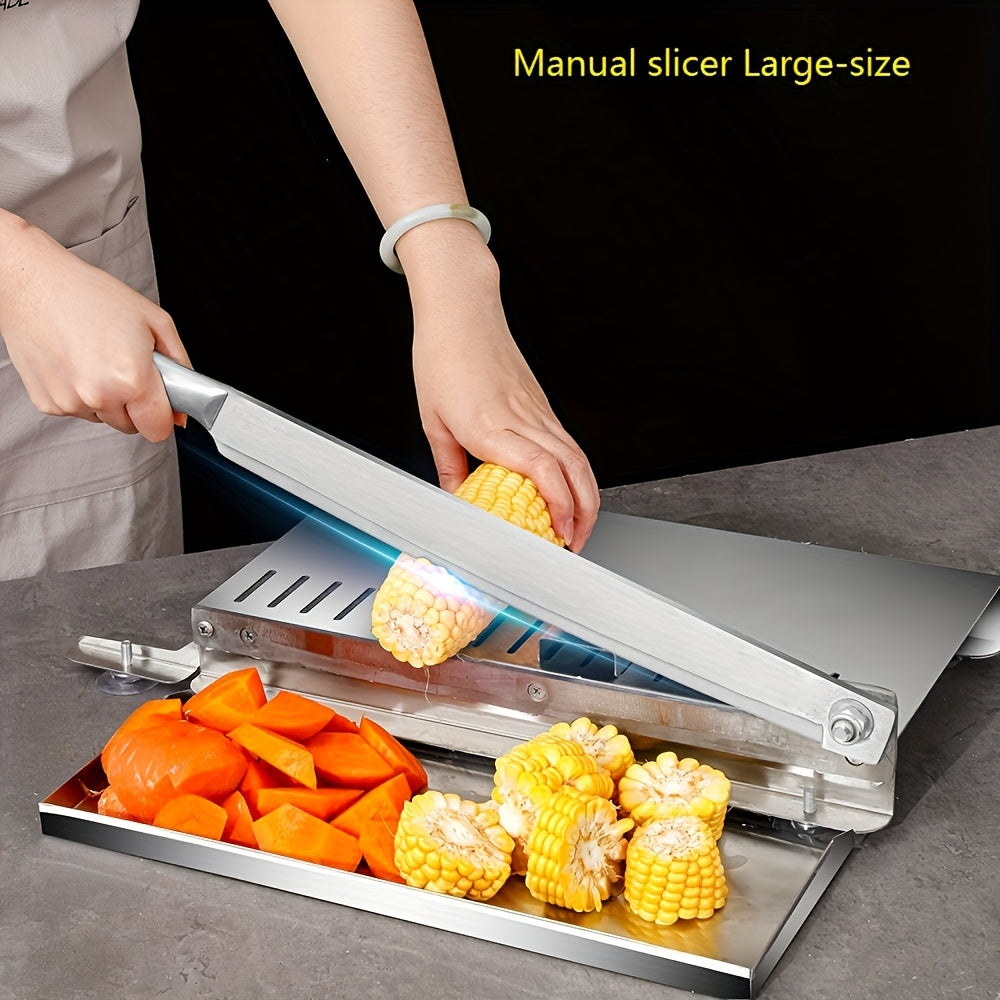 Large Stainless Steel Manual Mandoline Slicer 27cm Vegetable Fruit Meat Cutter