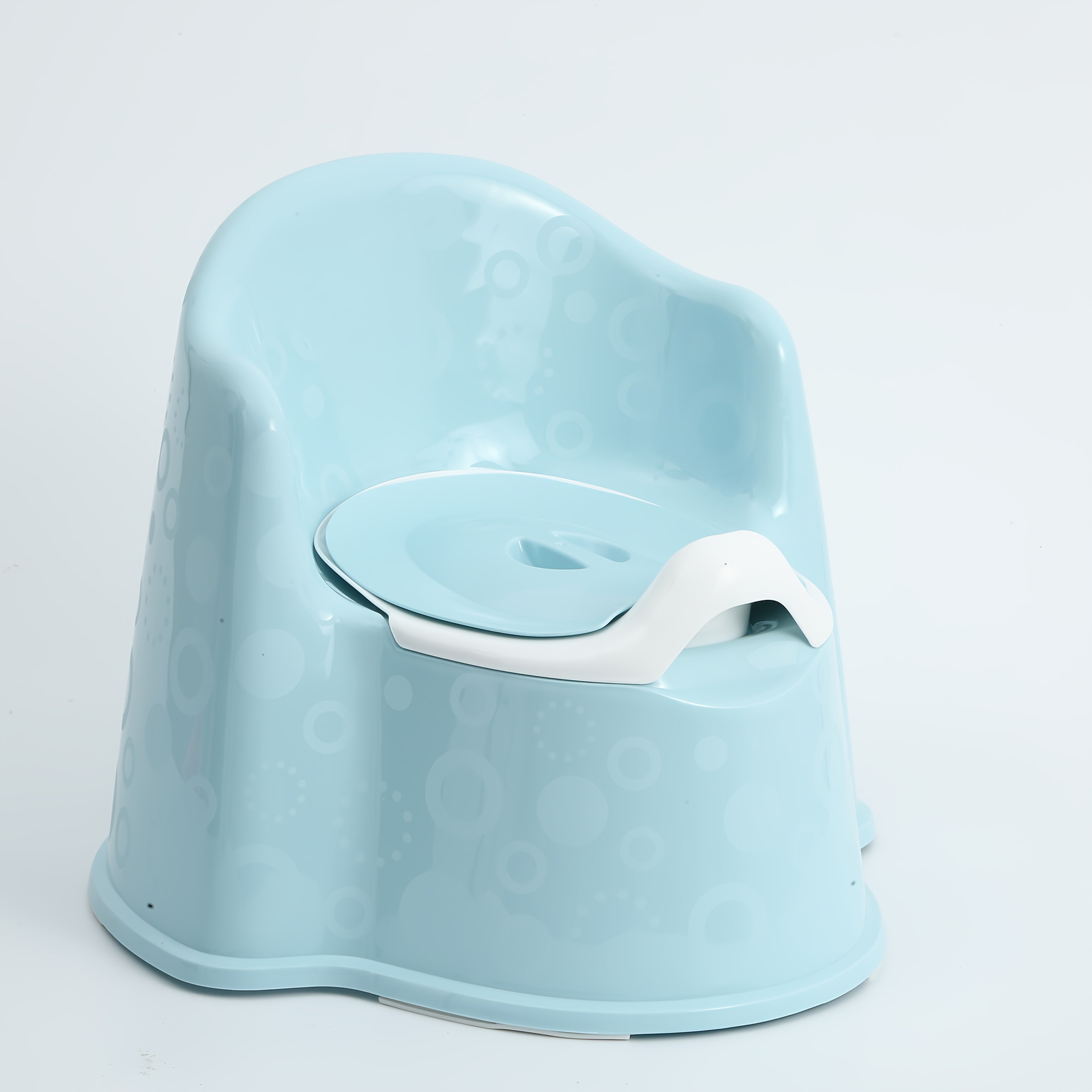 Potty Training Toilet for Boys and Girls with Lid, Easy to Clean, Durable PP Material, Blue Pink or Cartoon Design