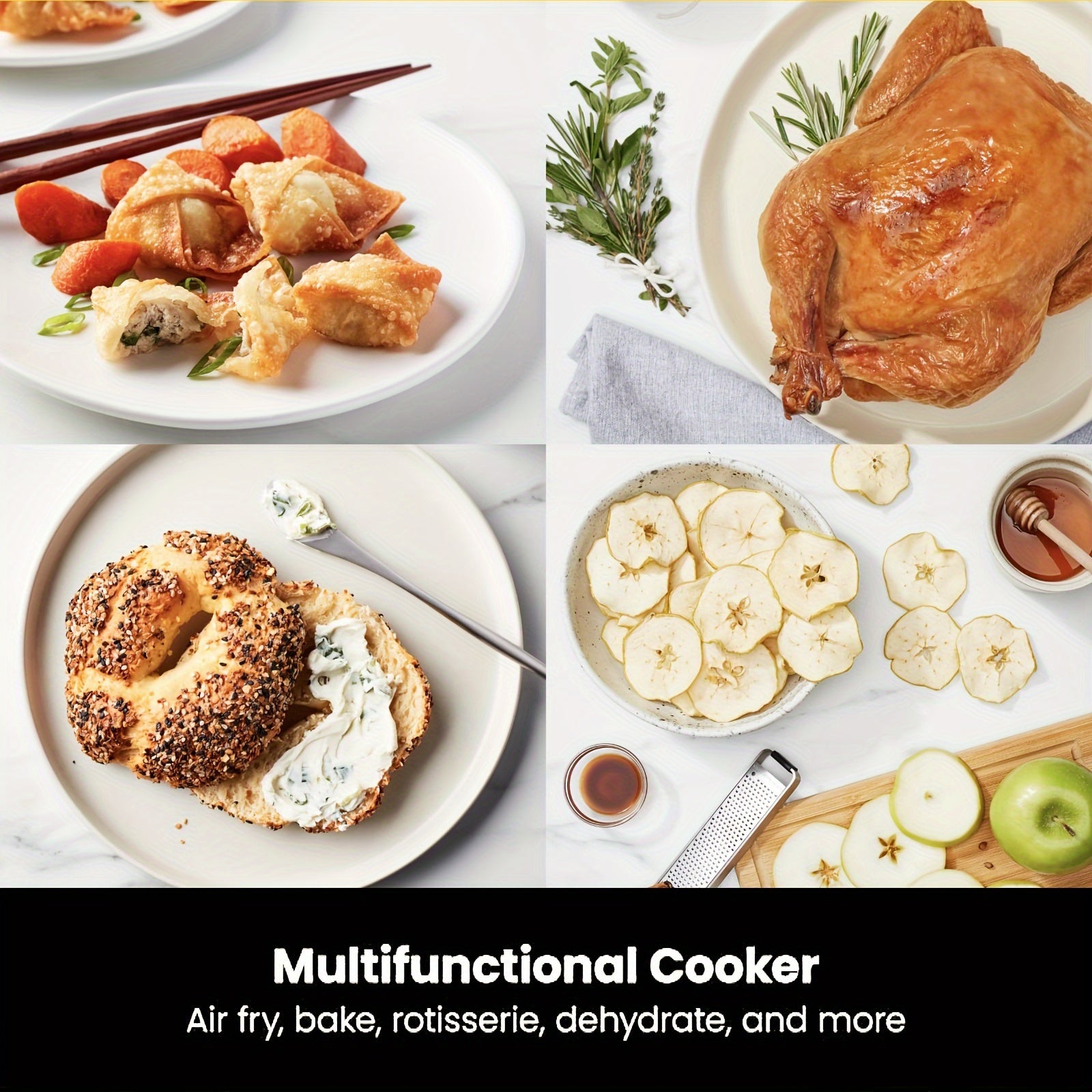 1450W 5L Air Fryer Digital Touch Screen Non-stick Basket Preservation Pan