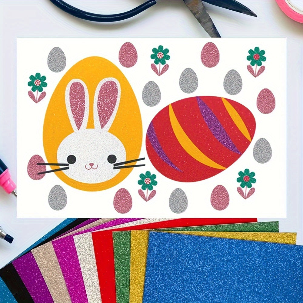 50 ta fantastik mavzudagi porloq qog'oz kartochkalari, rang-barang, yuqori sifatli, 15.01x15.01 sm, qo'l san'atlari va DIY loyihalari uchun mos.