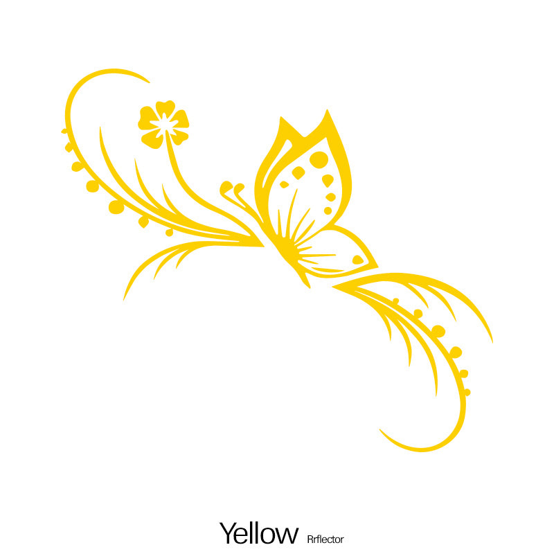 Car Floral Sticker Reflective Vinyl Decal for Cars and Motorcycles