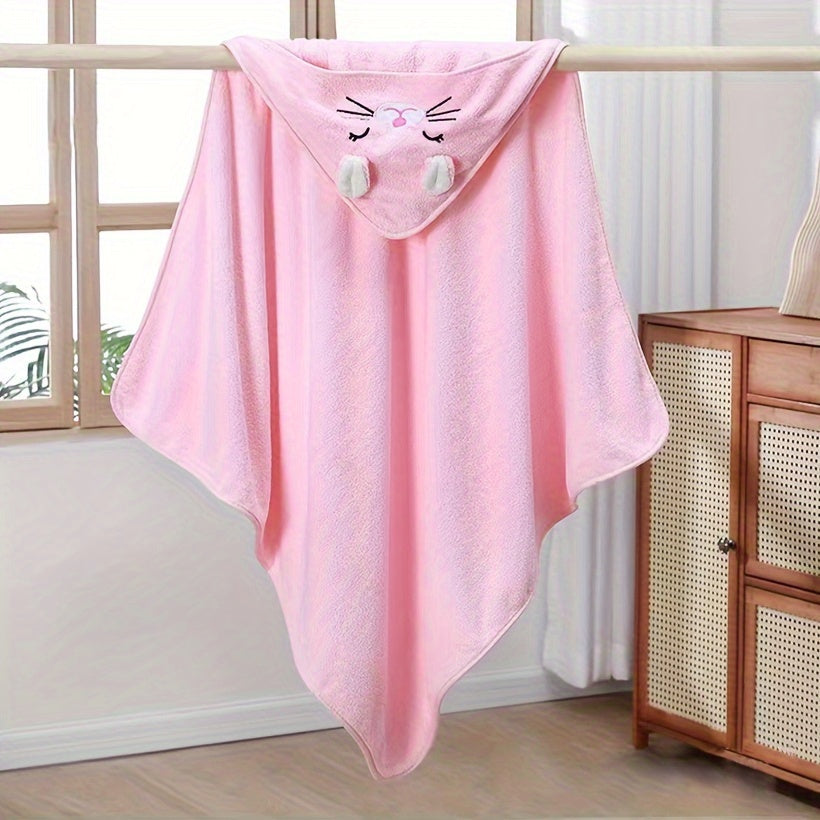 Kids Hooded Towel Microfiber Animal Design Super Absorbent Hypoallergenic 85cm