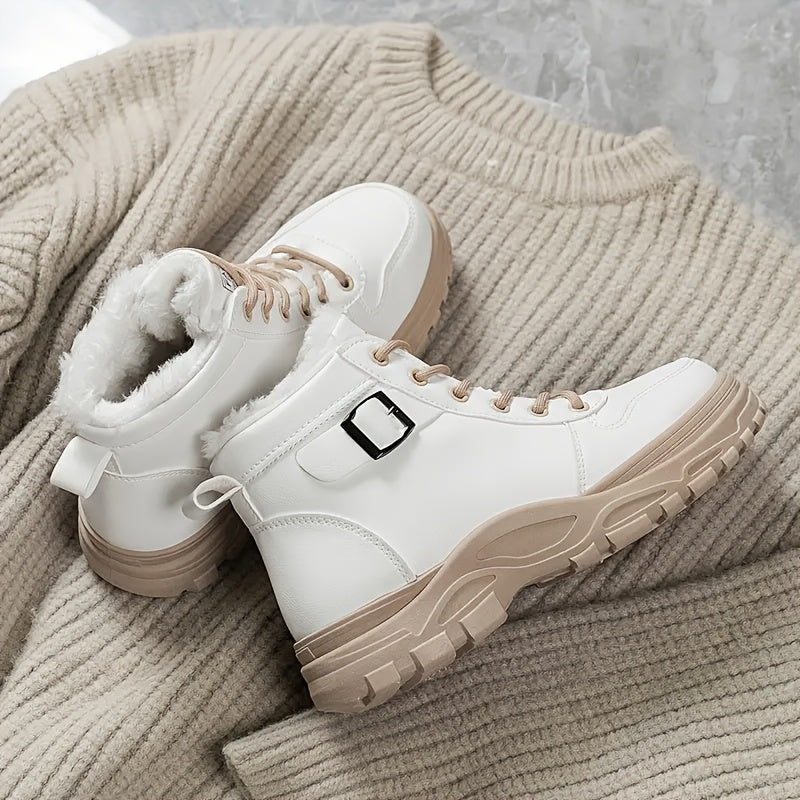 Women's Winter Short Boots Soft Lined Ankle Booties Thick Sole Warm Boots