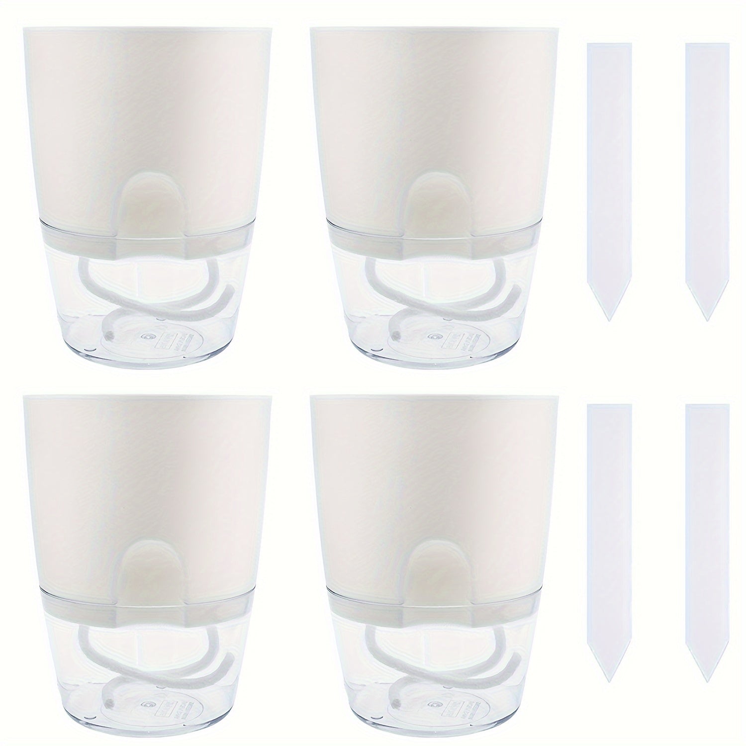 Self-Watering Planters Set 2 4 6 Pcs 10.41cm Plastic Indoor Outdoor