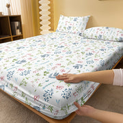 Ditsy Floral Fitted Sheet for Single Bed with Deep Pockets and Soft Fabric