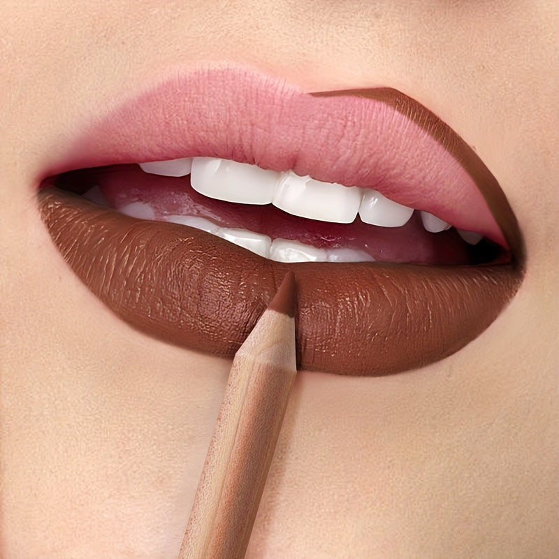 Set de perfiladores de labios mate impermeables para mujer, 24 colores, lápiz de labios de larga duración