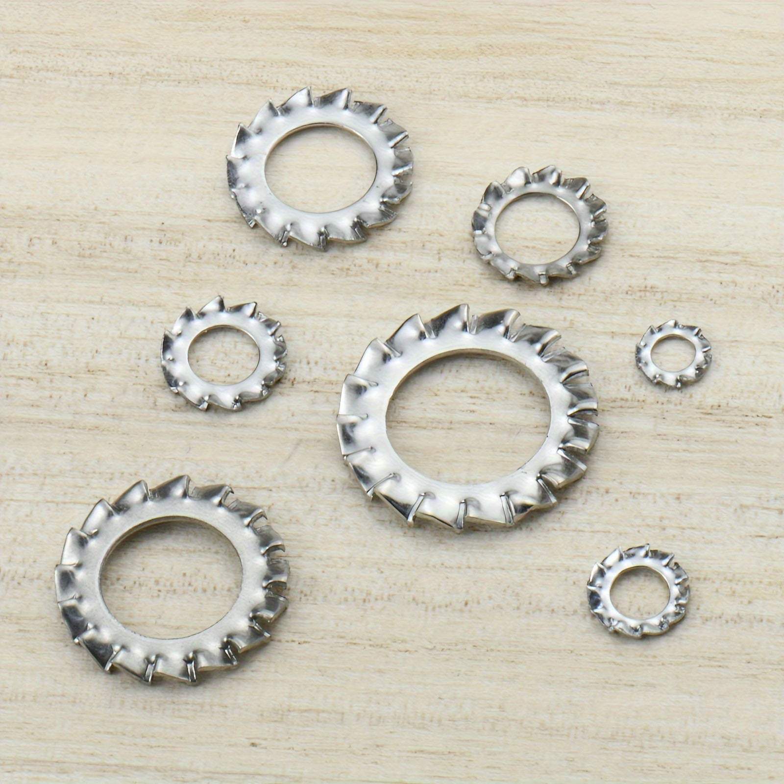 160pcs Stainless Steel External Multi Tooth Lock Washers Set 7 Sizes M3-M12 DIN