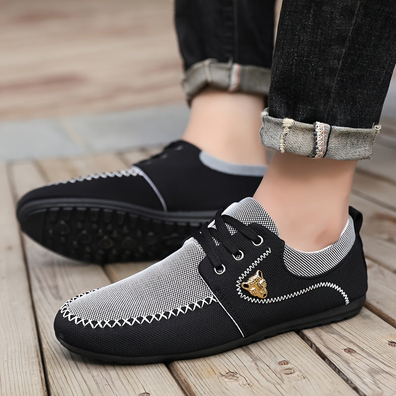 Men's Color Block Business Casual Non-Slip Dress Shoes for Outdoor Activities