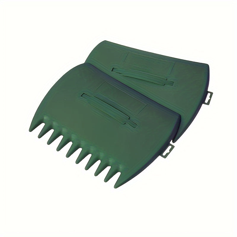 Large Plastic Leaf Scoops Set for Yard Cleanup Garden Rakes Debris Collection