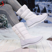 Women's Snow Boots Cold Weather Waterproof Mid-Calf Anti-Slip