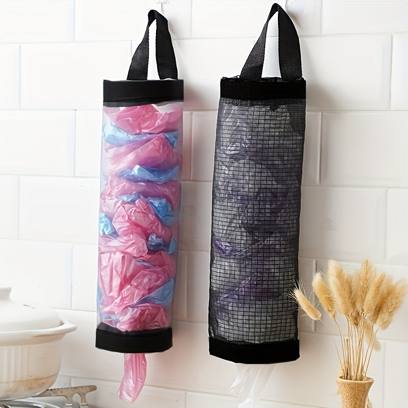 Mesh Plastic Bag Organizer Space-Saving Breathable Washable Kitchen Storage