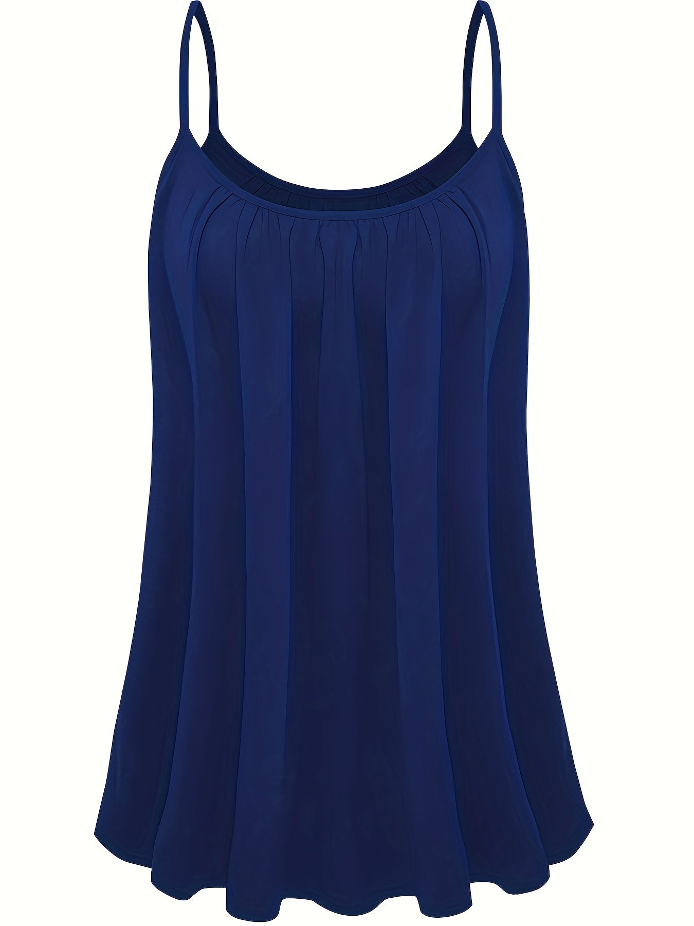 Plus Size Sleeveless Ruched Cami Top Casual Summer Women's Clothing