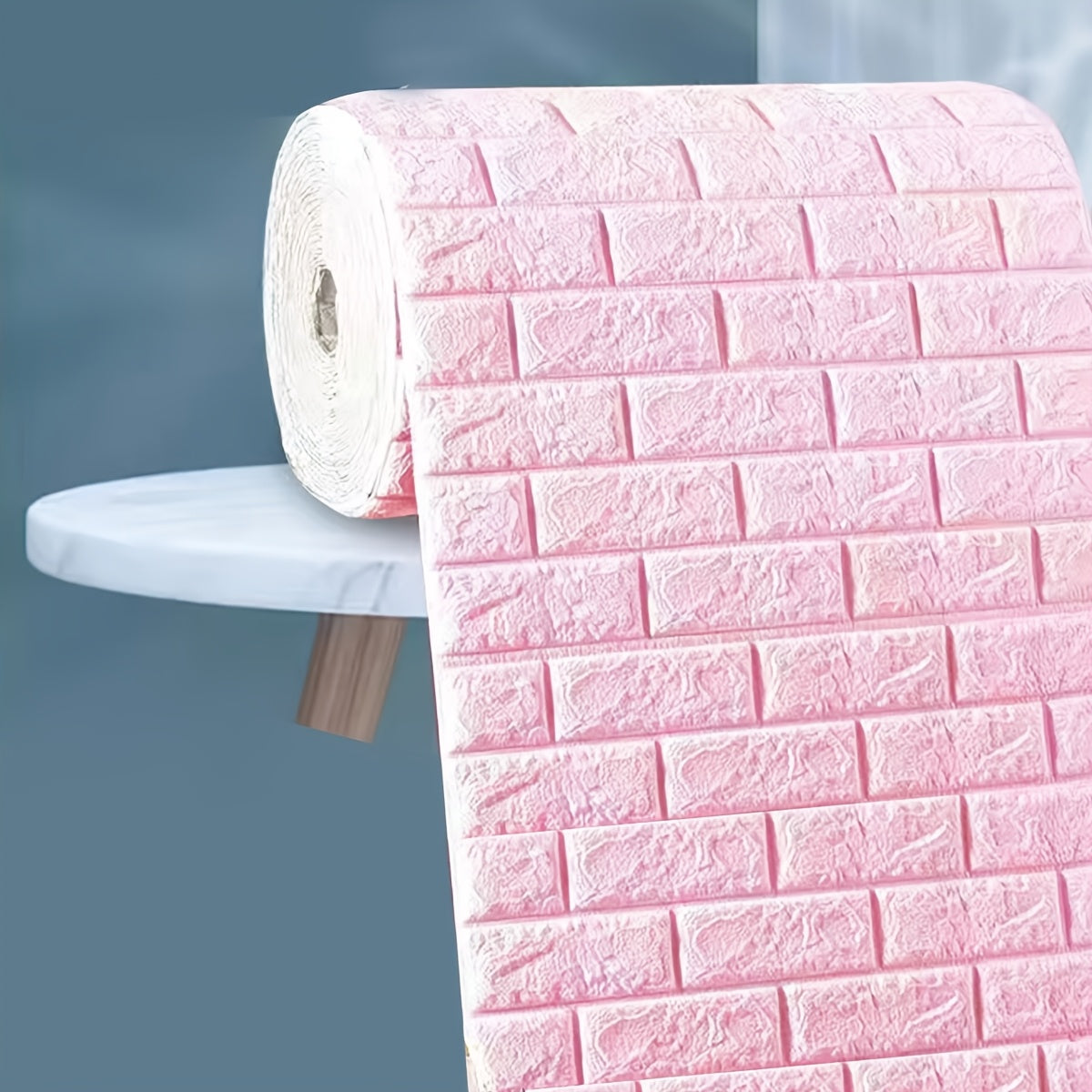 5.0m x 70cm Self-Adhesive Waterproof Brick Wallpaper Matte Finish for Kitchen Living Bathroom Decor