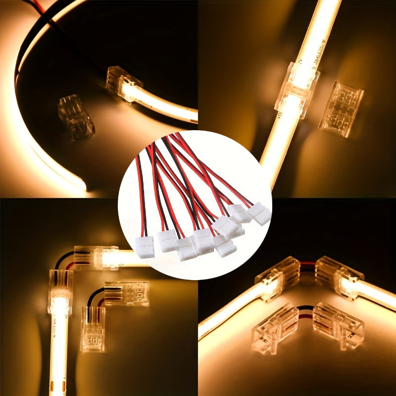 Track Light Connectors 10 Pack Plastic Connectors for LED Strip Lights