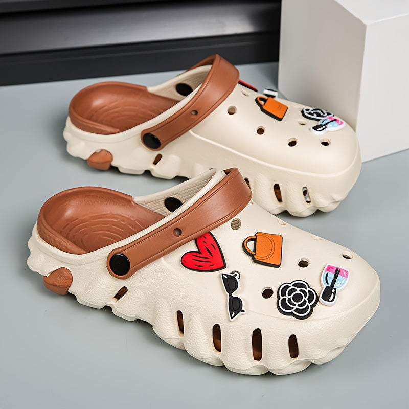 Women's White EVA Ventilation Clogs Slip-On Indoor Outdoor Comfort