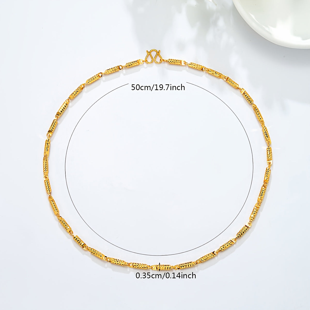 Minimalist Link Chain Necklace, 24K oltin qoplamada moda zargarlik, har kuni kiyish uchun yoki Sevishganlar kuni sovg'asi uchun mukammal, Janubi-Sharqiy Osiyoda qo'l bilan tayyorlangan, 1 dona