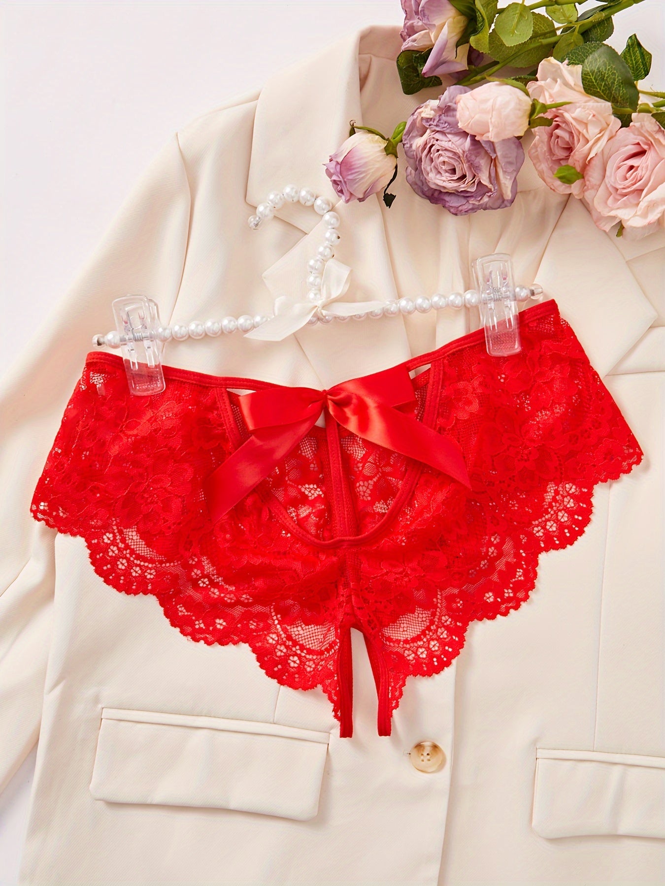 Lace Bow Panties Women's Lingerie Soft Cotton Underwear