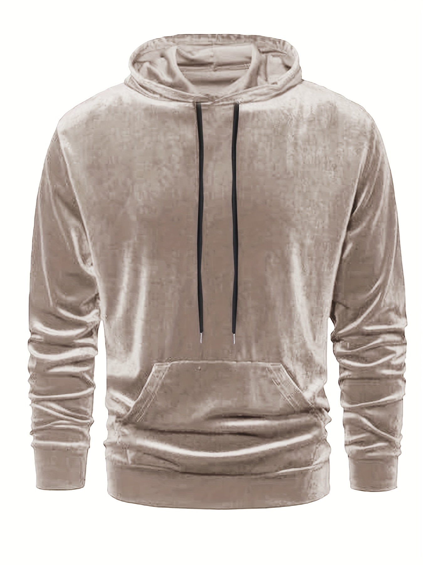 Мужской комплект из велюрового худи и брюк, осень-зима, однотонный, повседневный, вязаный материал