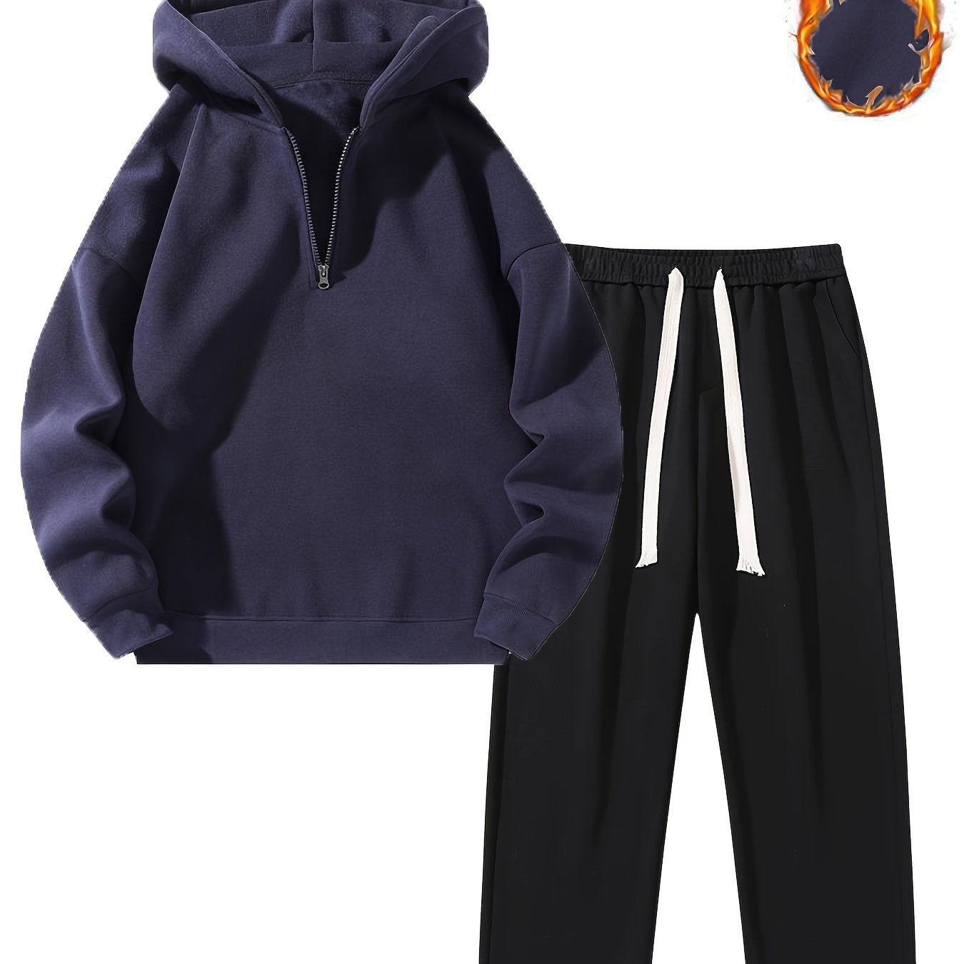 Star Fan OBM 8831 Plus Velvet Tasodifiy Sweatshirt To'plami