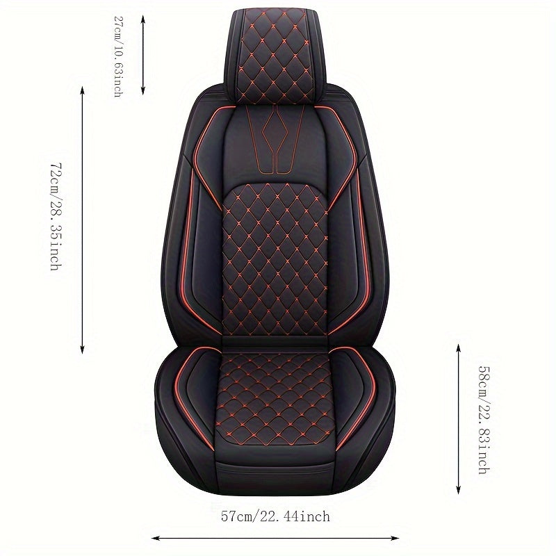 Custom Fit Waterproof Faux Leather Seat Cover Full Set for Crew Cab Pickup