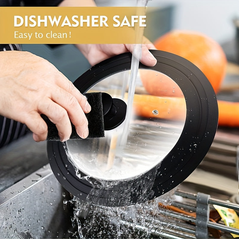 Tempered Glass Cookware Lid with Silicone Ring for 15.24cm-33.02cm Pans