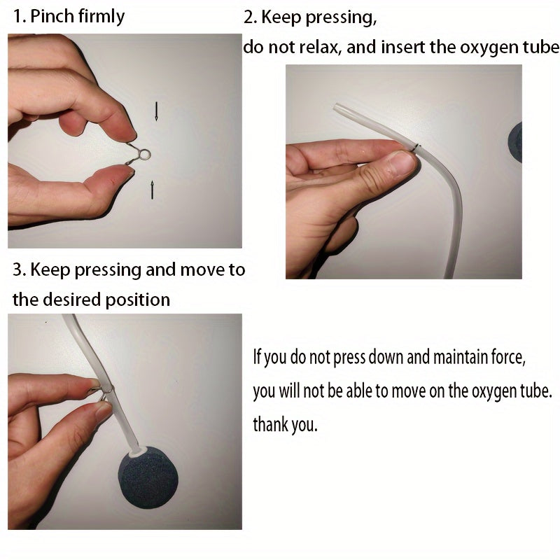 Stainless Steel Aquarium Oxygen Tube Clips 5mm Inner Diameter Hand Crimping Anti-Loose Pack of 20/30