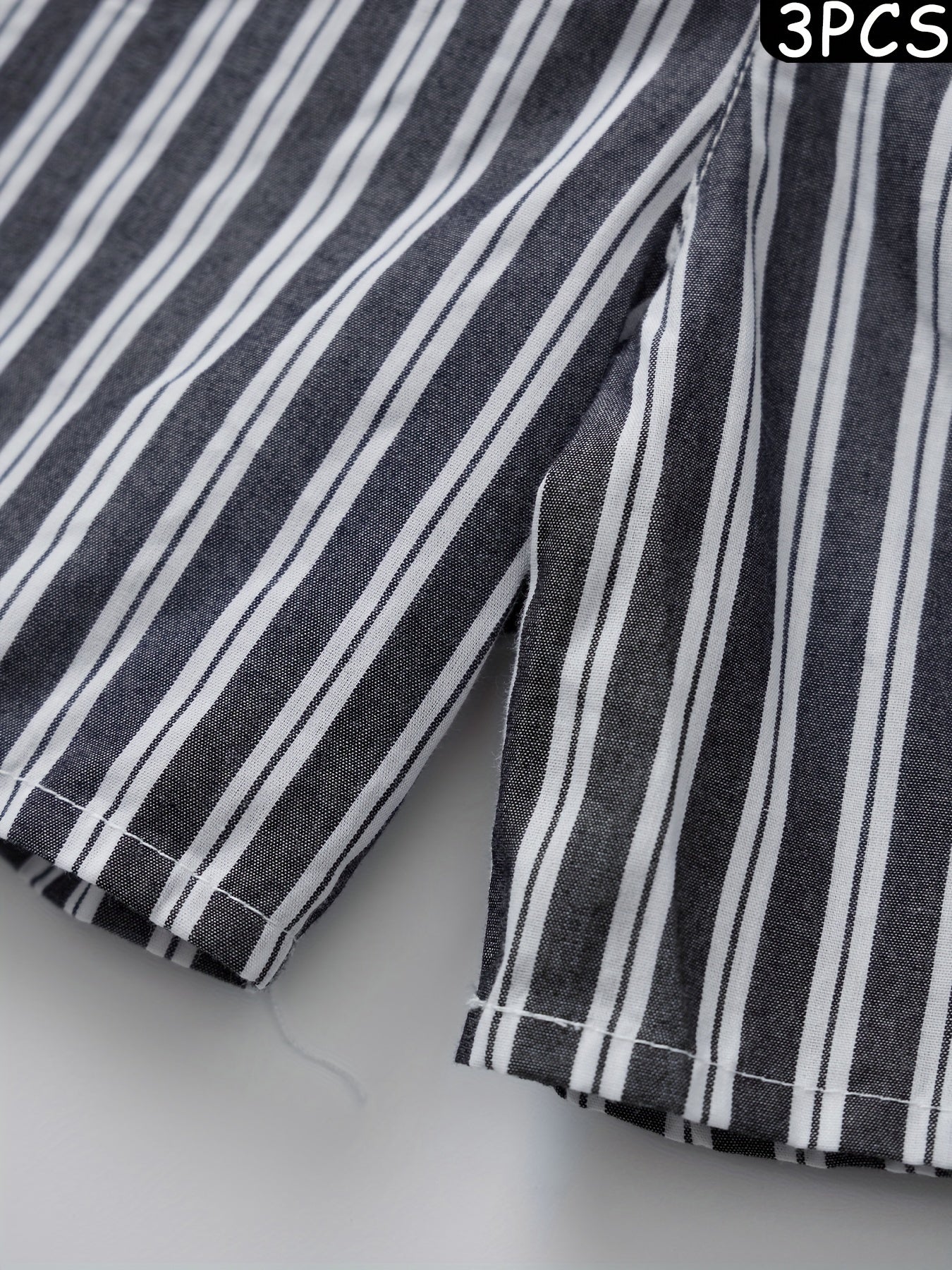 Men's Cotton Boxer Shorts 3 Pack Elastic Waistband Pockets Striped Plaid