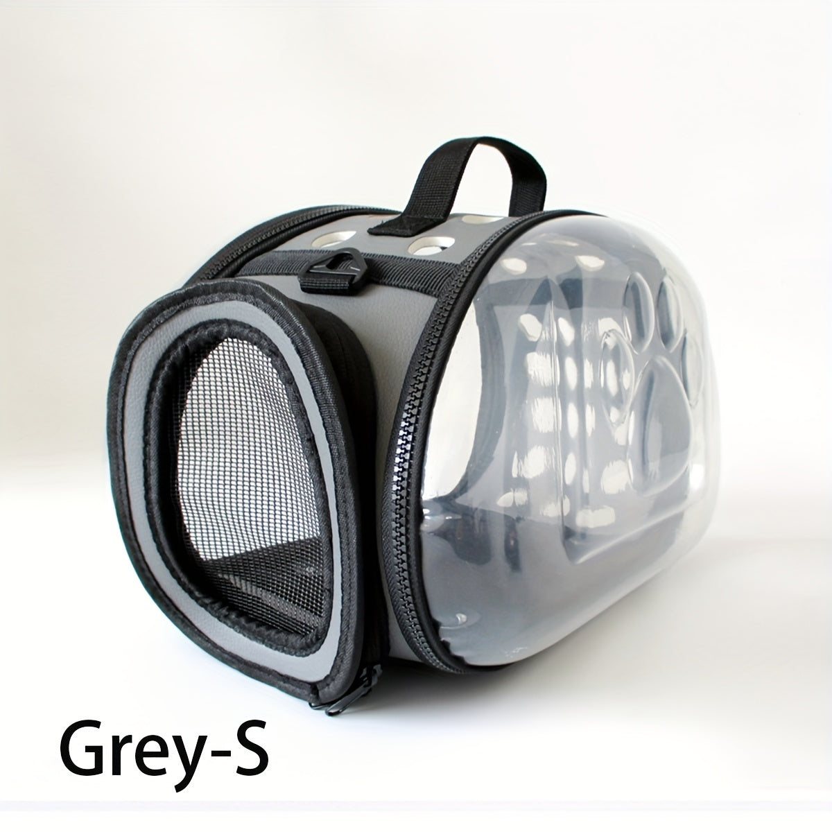 Breathable Foldable Cat Backpack Carrier with Footprint Design and Transparent Window