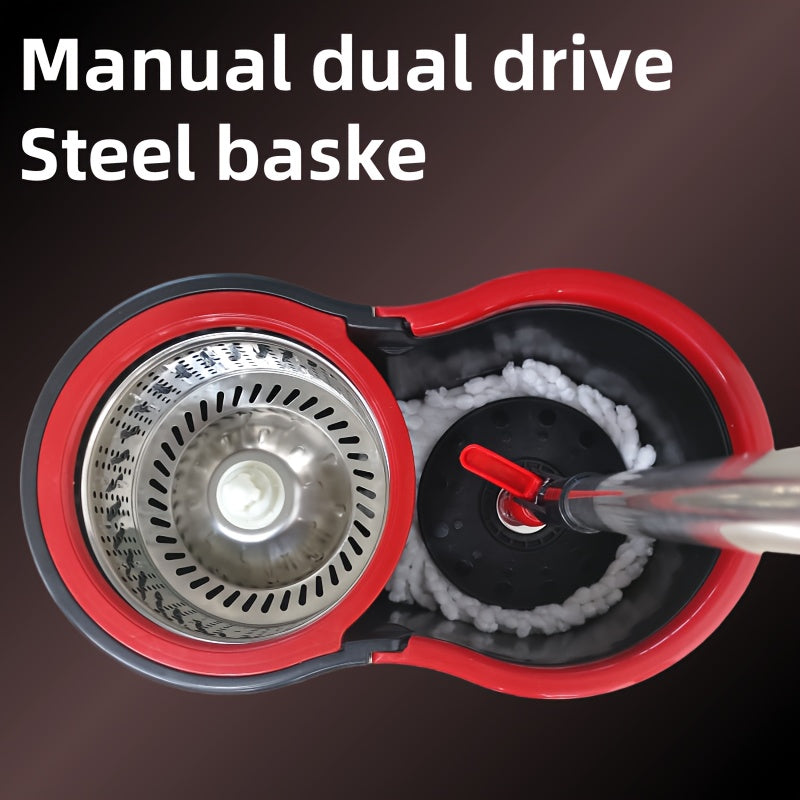 Set de mopa con centrifugado Easy-Clean con ruedas de doble accionamiento para limpieza en húmedo y en seco