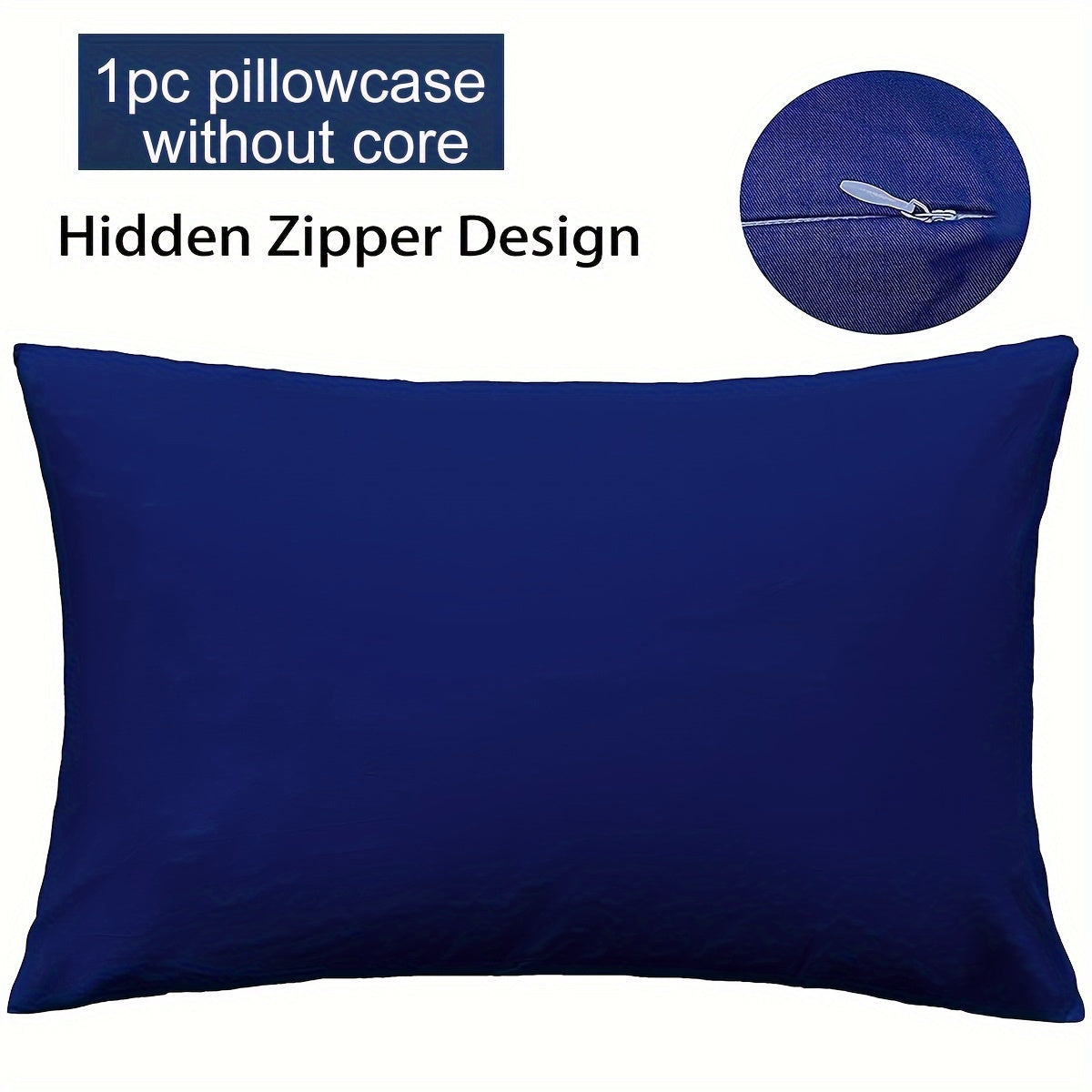 Fundas de almohada de algodón con cierre de cremallera, suaves y cómodas para dormitorio y decoración del hogar