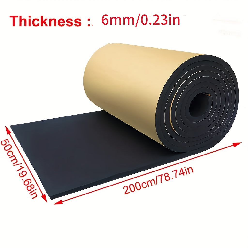 Car Engine Hood Firewall Insulation Foam Black Soundproof Heat-Resistant 5mm