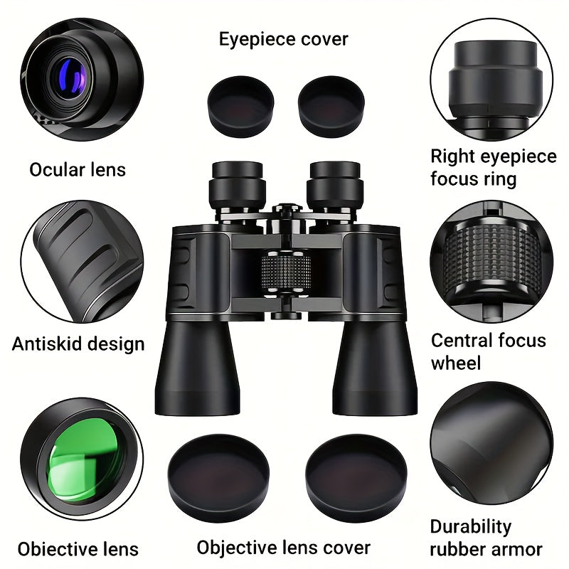 Adult Binoculars 10X50 FMC Lens for Birdwatching Outdoor Sports Concerts