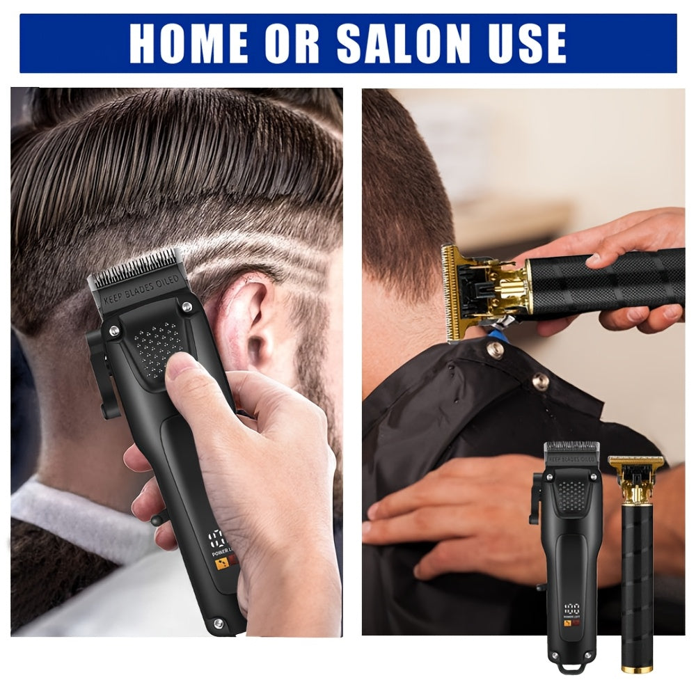 USB Rechargeable Hair and Beard Trimmer Set with Lithium Battery and Accessories