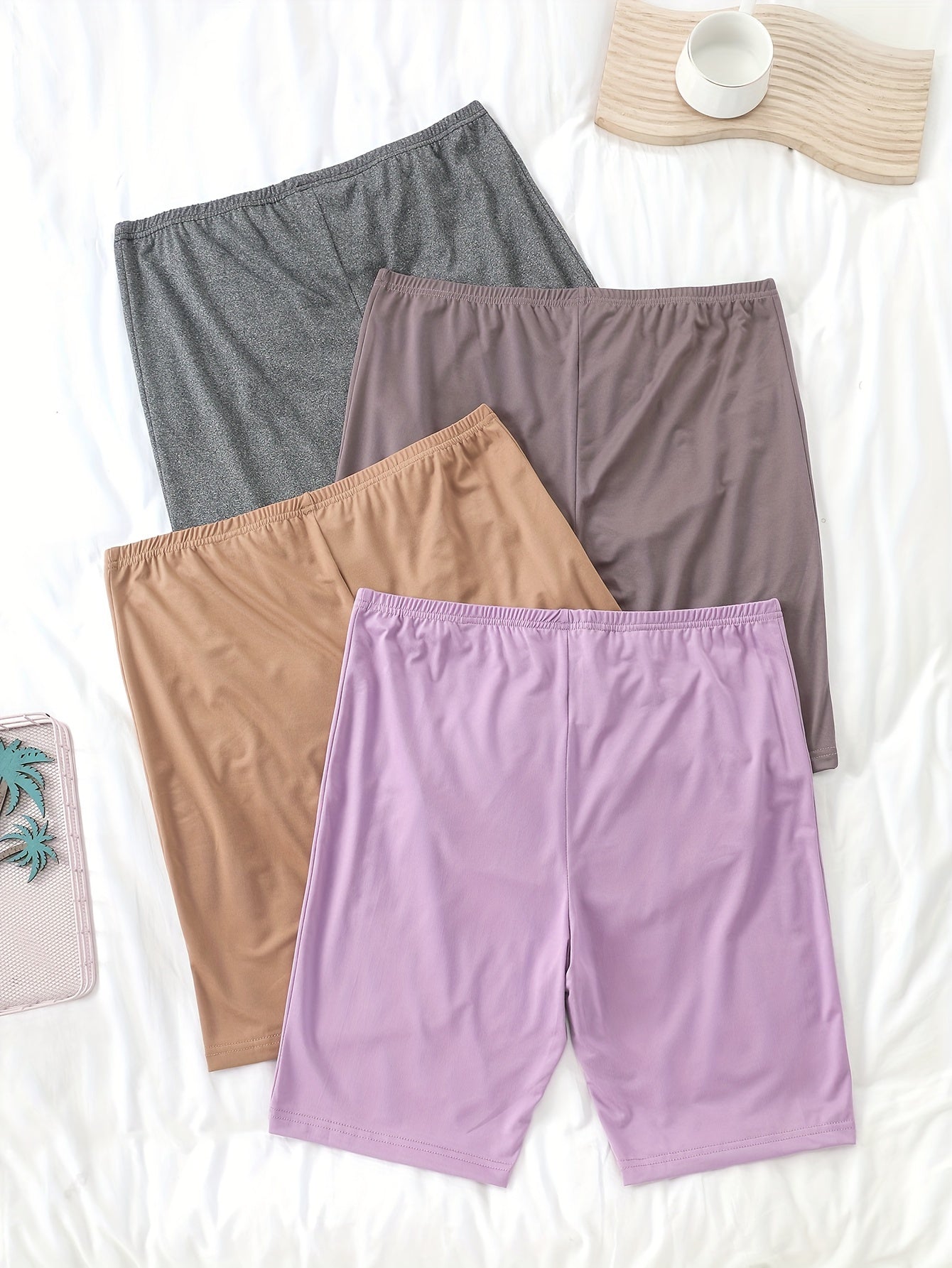 Ayollar uchun keng ko'lamli kundalik uyqu shorti, to'liq elastik belbog'li, qulay kiyim