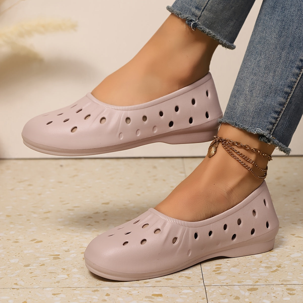 Zapatos casuales ligeros y transpirables para mujer en EVA, slip-on para caminar al aire libre