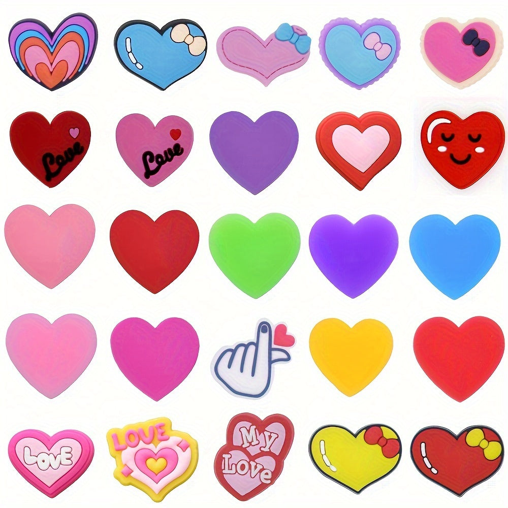 Unisex PVC Shoe Charms 20/25/27pcs Heart Strawberry Colorful Shoe Accessories