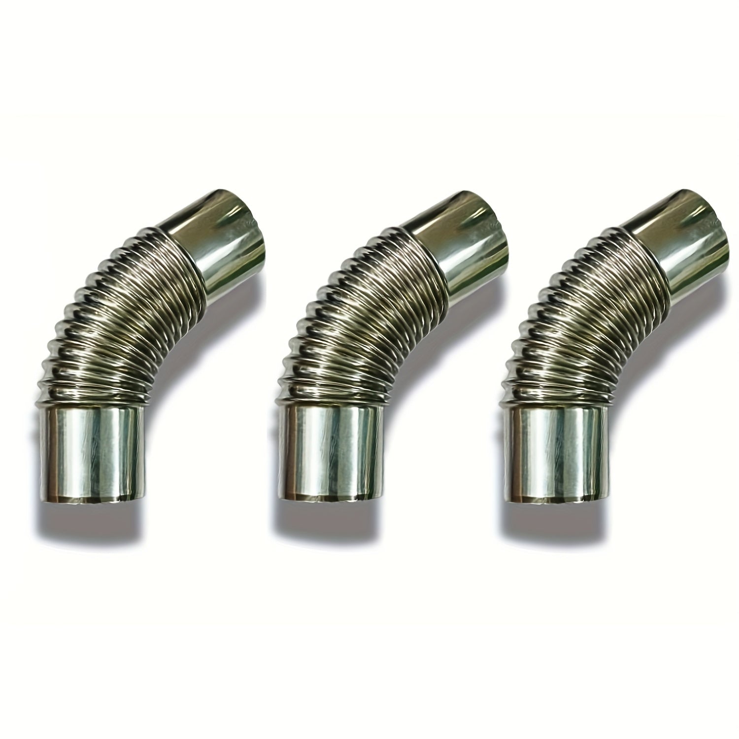 Tubo de codo de chimenea de acero inoxidable de tres piezas, ángulo de 45 grados, diámetro de 5.99cm