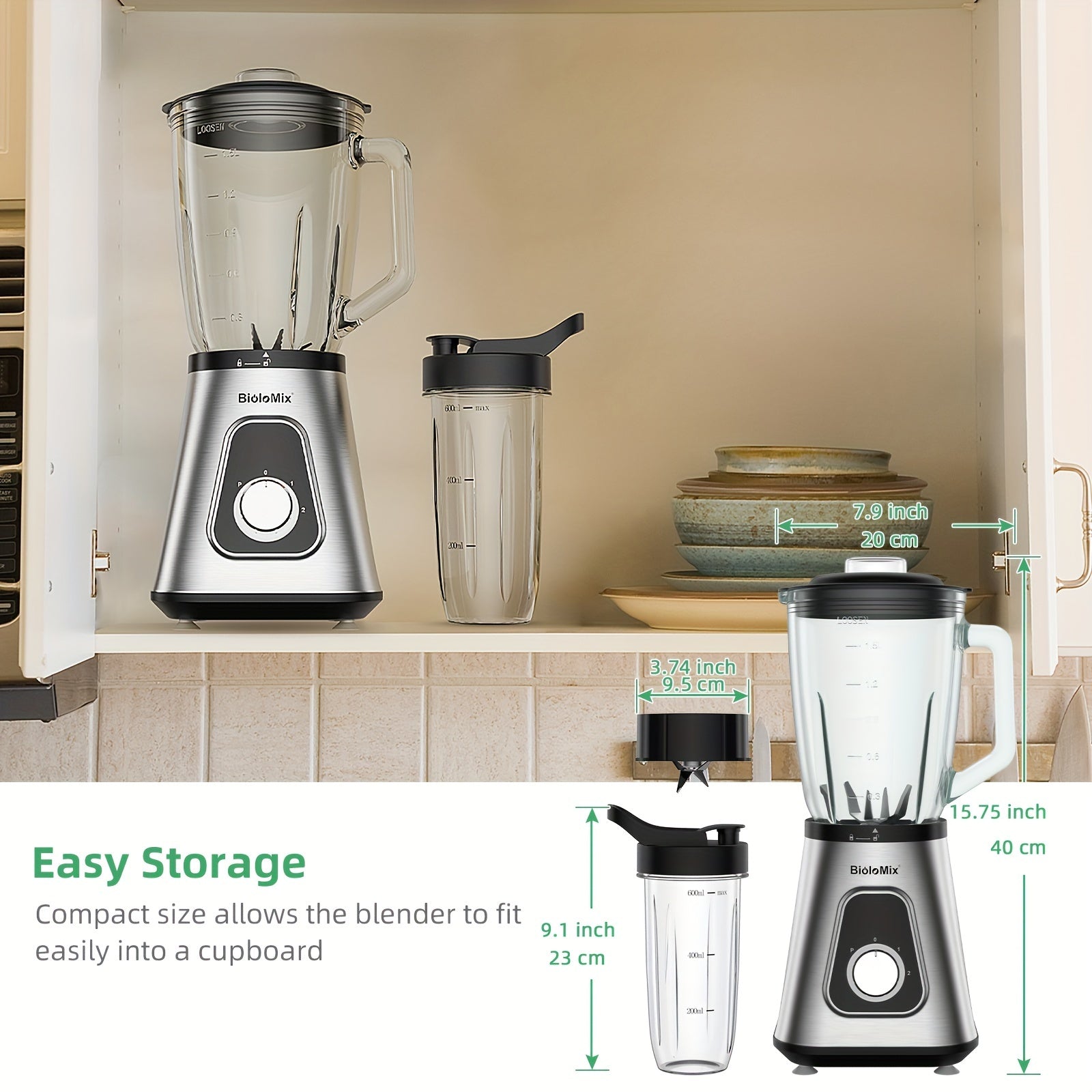 1300Вт ледоблендер с стеклянной банкой и пластиковой бутылкой для замороженных соков и соусов