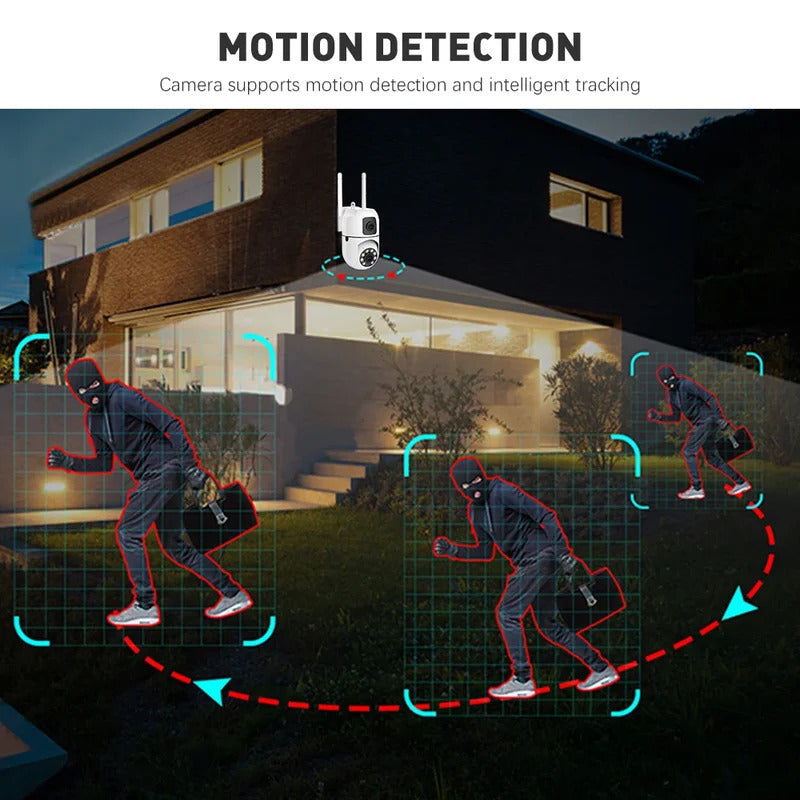 Wireless Security Camera 4MP HD Night Vision Two-Way Audio Indoor Outdoor WiFi PTZ