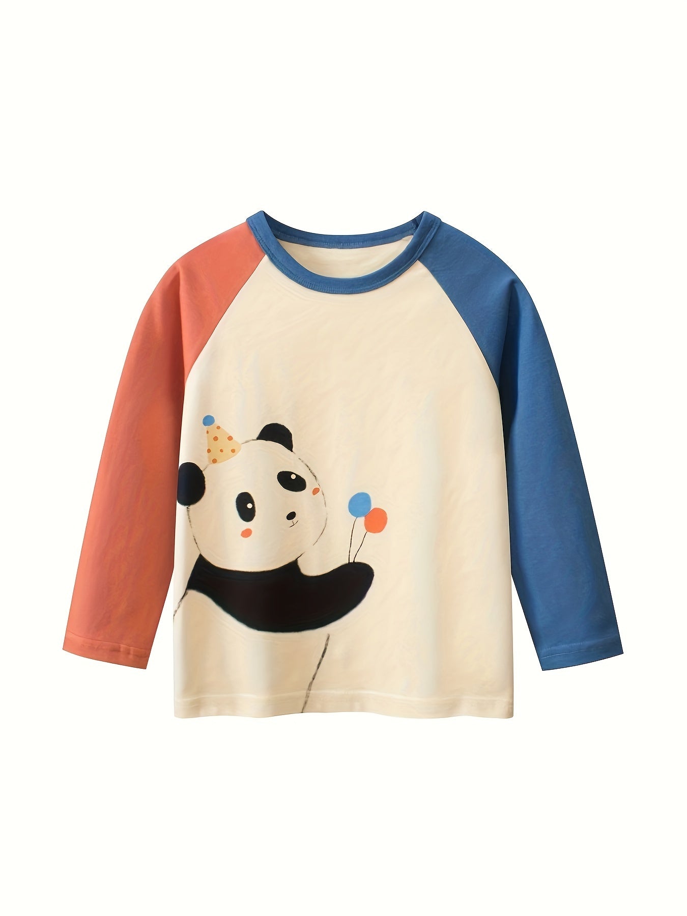 Kids' Long Sleeve Cotton T-Shirts Set for Boys with Cartoon Graphics in Yellow Green Blue Orange for Spring Fall Casual Wear