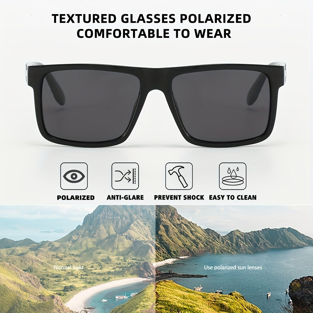 Men's Vintage Style Polarized Square Sports Glasses for Running Cycling Outdoor