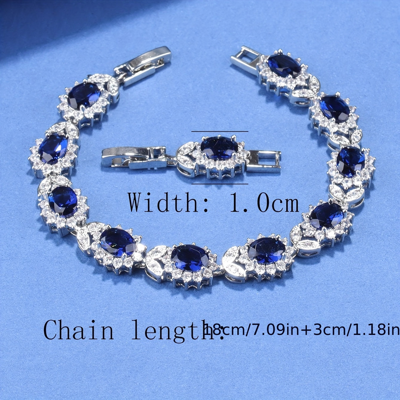 Women's Jewelry Set with Necklace Earrings Ring and Bracelet Silver Plated Cubic Zirconia